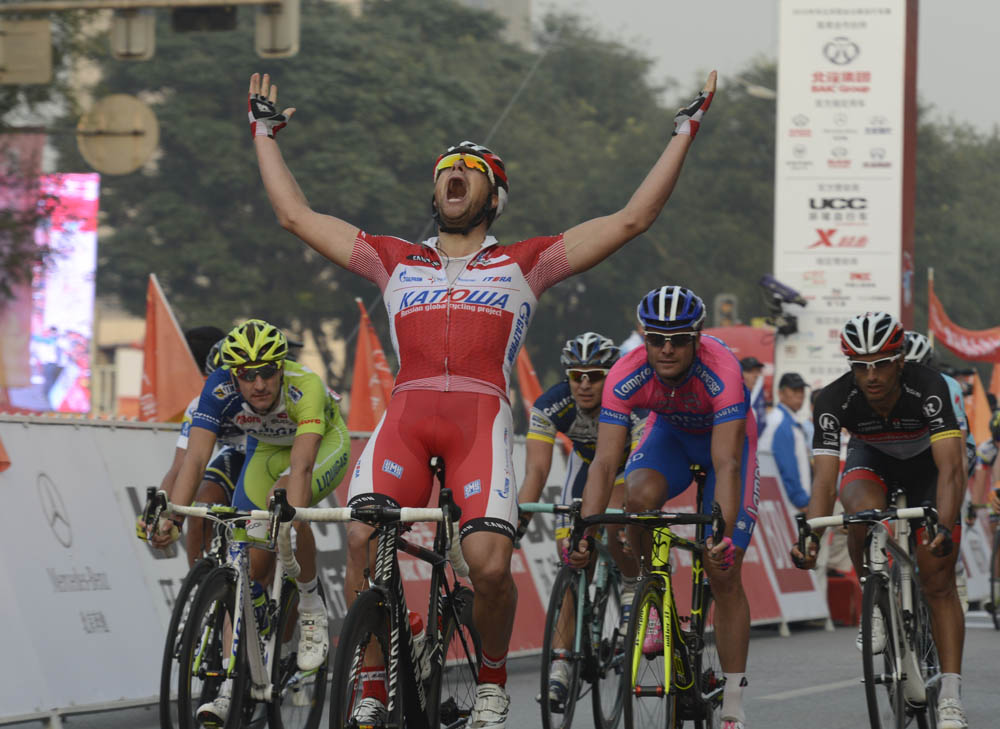 Marco Haller wins, Tour of Beijing 2012, stage four
