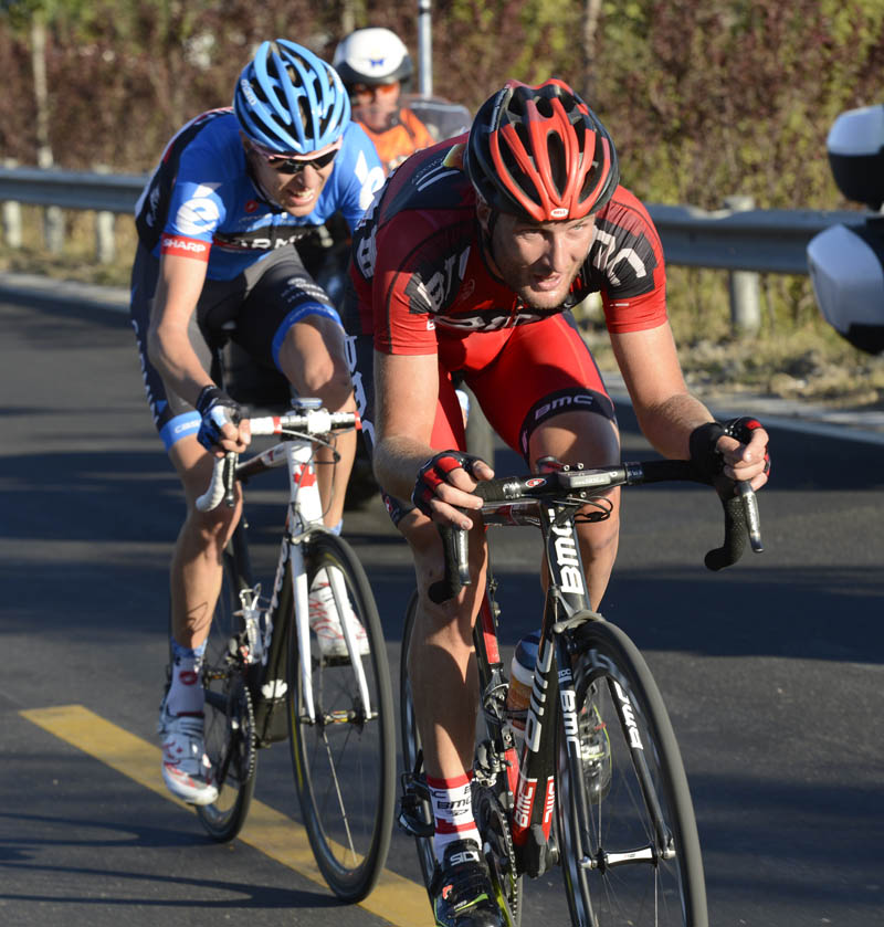 Steve Cummings and Ryder Hesjedal, Tour of Beijing 2012, stage five Steve Cummings and Ryder Hesjedal, Tour of Beijing 2012, stage five