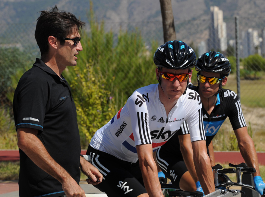 Bobby Julich Bradley Wiggins Team Sky julich, wiggins, sky, cycling