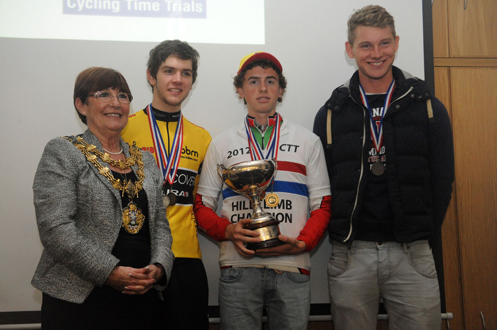 Junior podium, National Hill-Climb Championships 2012