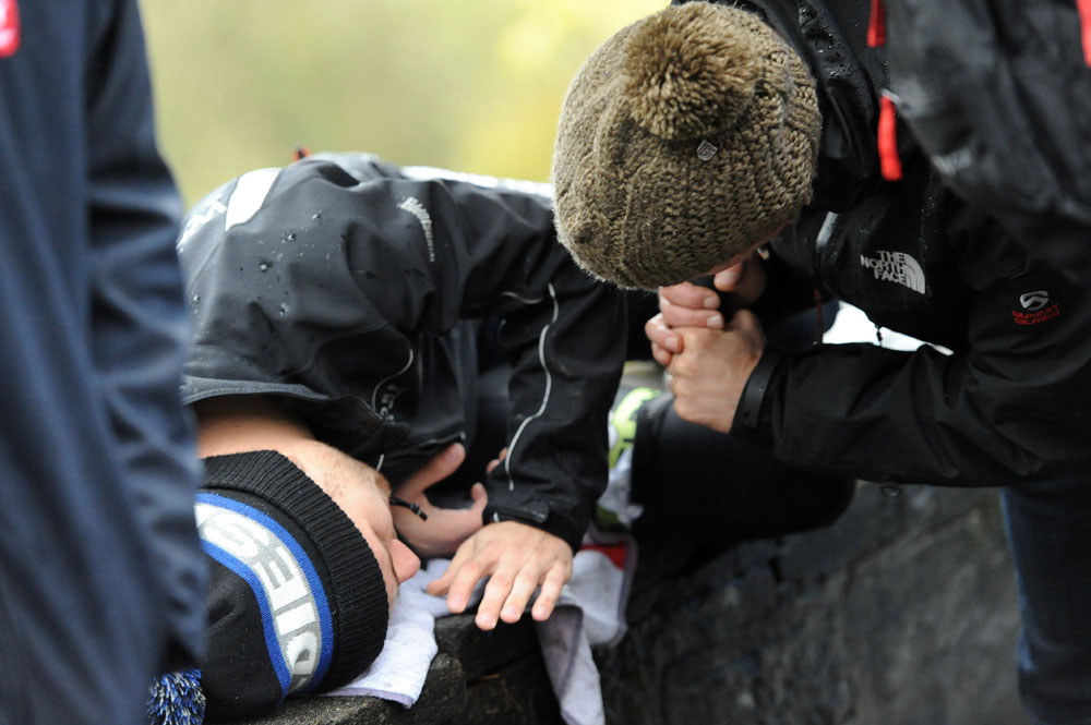 Jack Pullar recovers, National Hill-Climb Championships 2012
