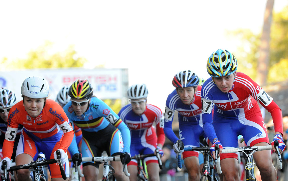 Women's start, European Cyclo-Cross Championships 2012