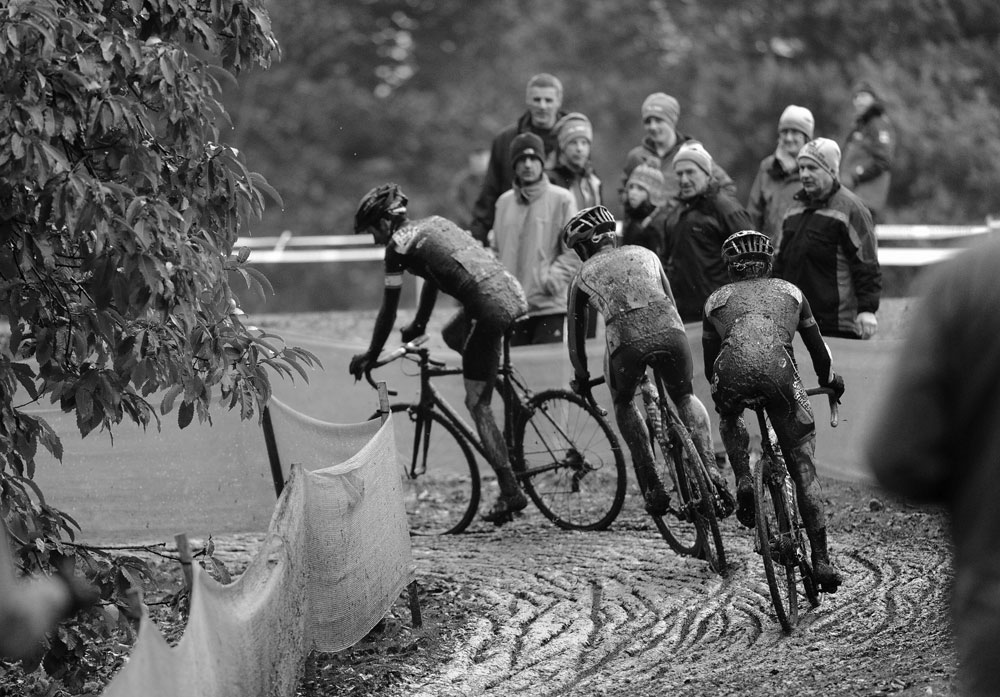 Lead trio, National Trophy cyclo-cross 2012, Ipswich