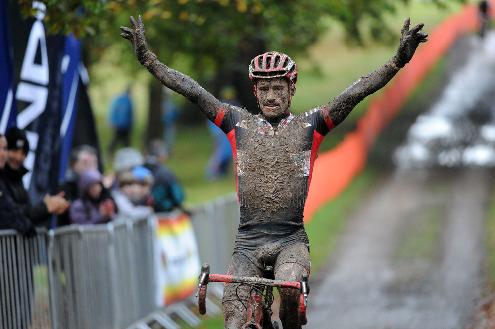 Kevin Eeckhout wins, National Trophy cyclo-cross 2012, Ipswich