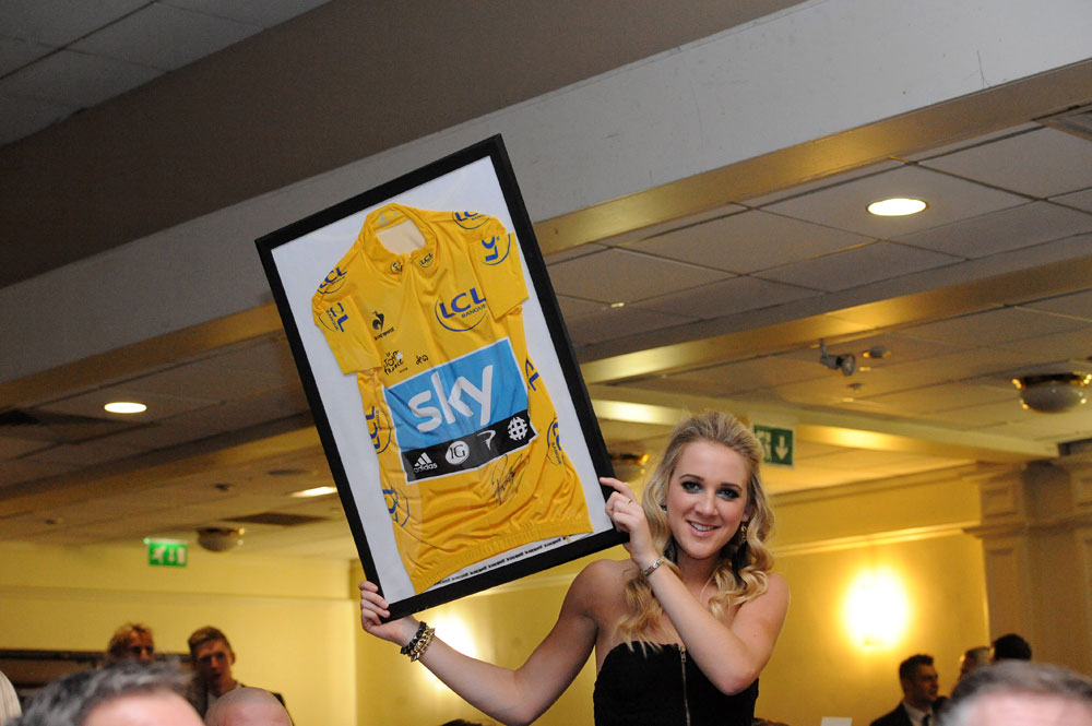 Bradley Wiggins' Tour de France jersey, Dave Rayner dinner 2012