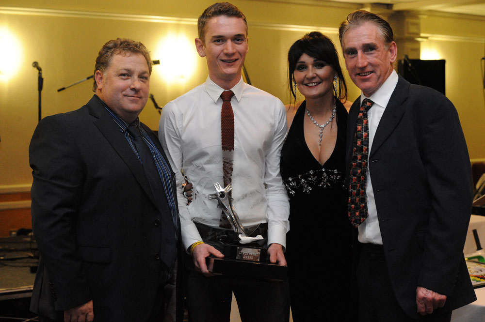 Mark McNally - rider of the year, Dave Rayner dinner 2012