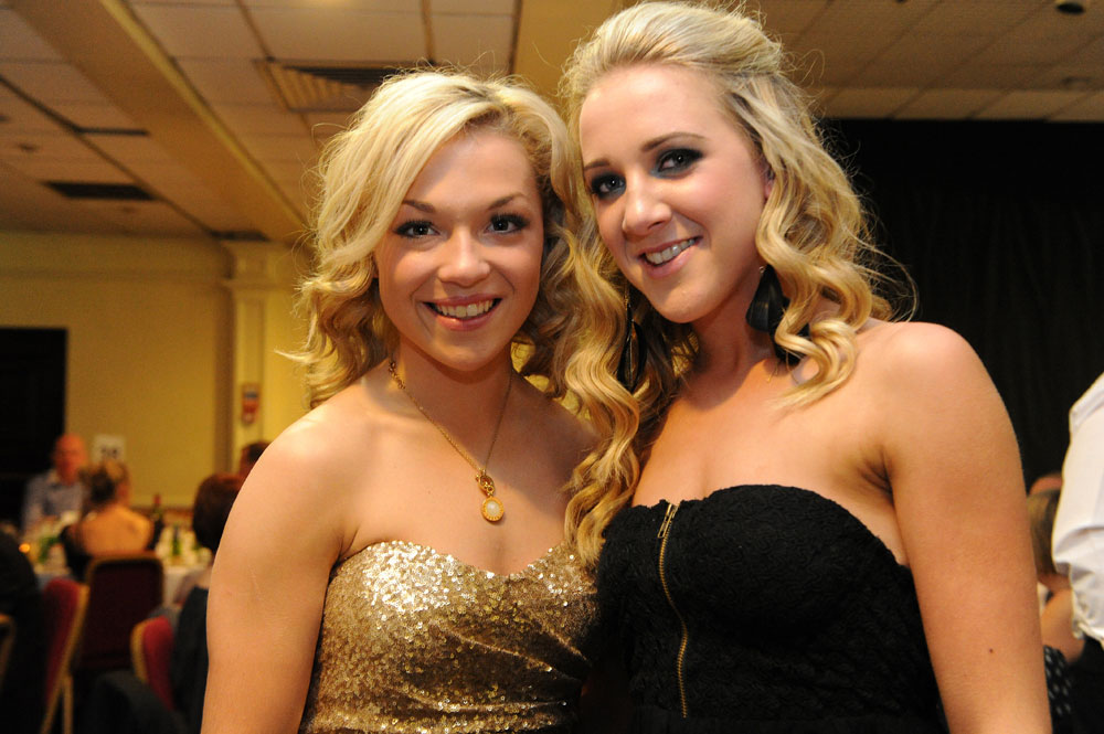 Lucy Garner and Jess Walker, Dave Rayner dinner 2012