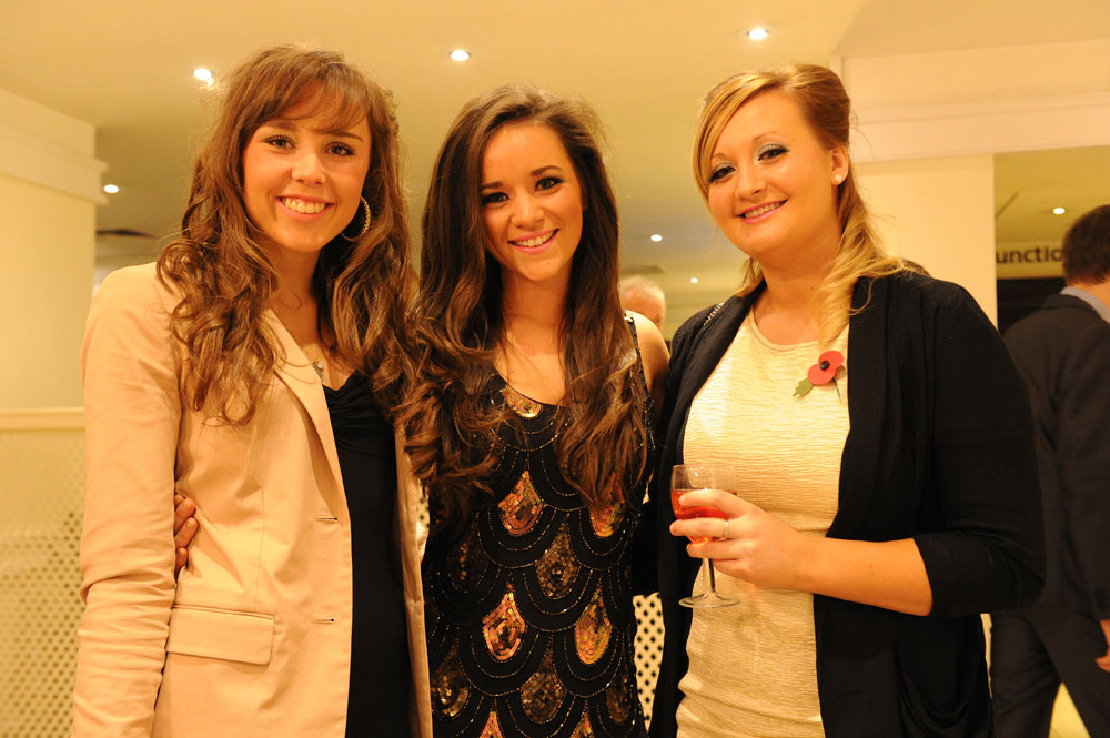 Hannah Walker and Lizzie Broadbent, Dave Rayner dinner 2012