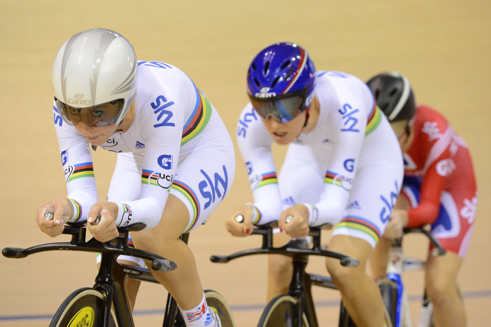 Great Britain women's team pursuit Glasgow track world cup.jpg glasgow, track, world, cup, cycling, racing, 2012