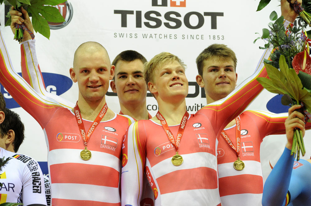 Denmark, team pursuit, Track World Cup, Glasgow 2012, day one