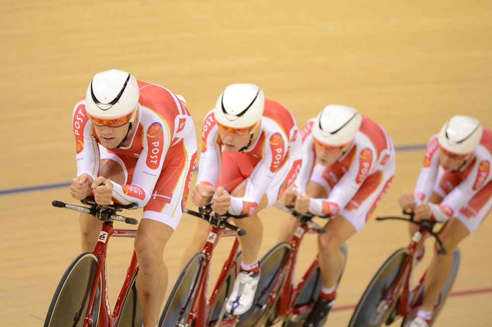 Denmark, team pursuit, Track World Cup, Glasgow 2012, day one