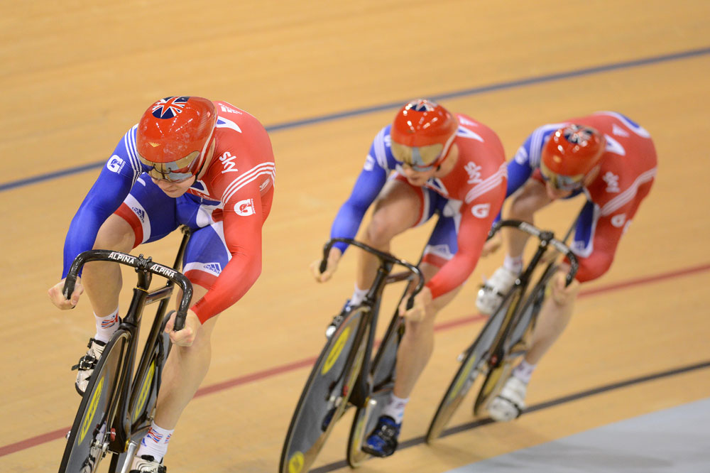 GB team sprint, Track World Cup, Glasgow 2012, day one