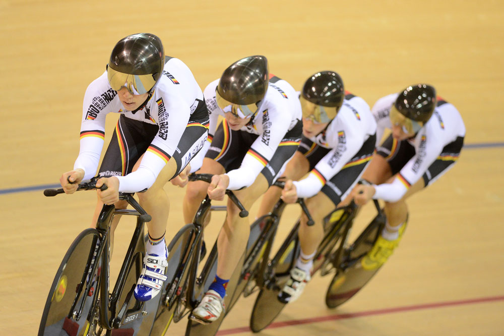 Germany, team pursuit, Track World Cup, Glasgow 2012, day one