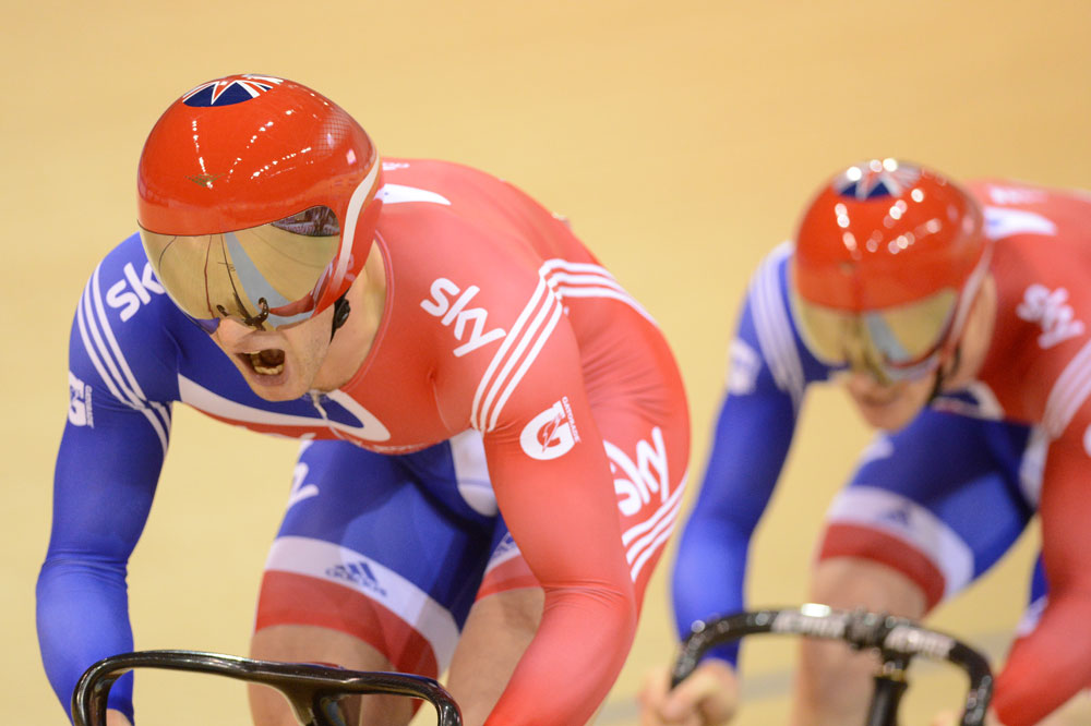 Jason Kenny and Ed Clancy, Track World Cup, Glasgow 2012, day one