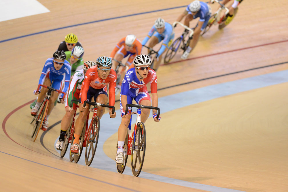 Yates on front, Track World Cup, Glasgow 2012, day one
