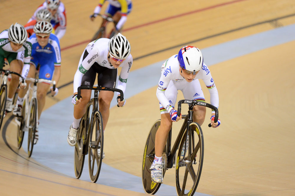 Laura Trott in omnium, Glasgow Track World Cup 2012, day three
