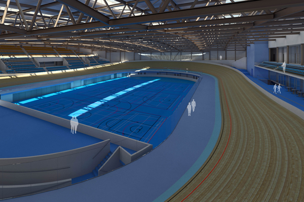 Derby velodrome internal artist impression derby, velodrome, cycling, track