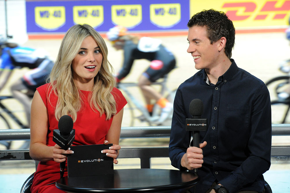 Sian Welby and Ben Swift present for ITV4, Revolution, series 10, round 2