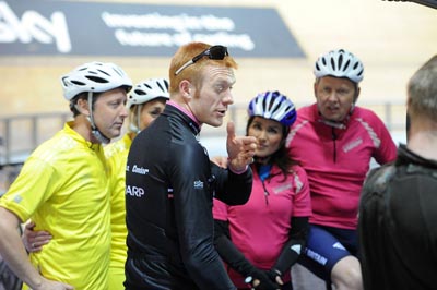 Ed Clancy instructs, BBC Breakfast Challenge 2012