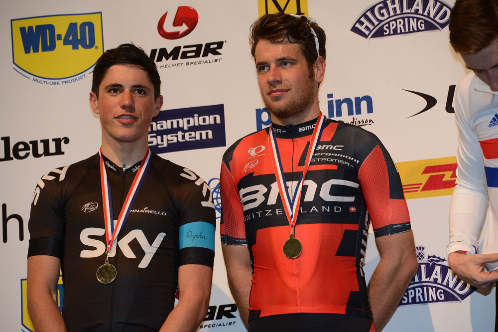 nat-madison-champs-13-Kennaugh-&-Blythe-Podium.jpg Peter Kennaugh and Adam Blythe, British Madison National Championships 2013