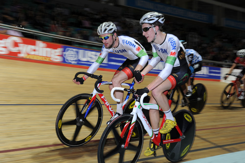 Jon Mould and George Atkins, British Madison National Championships 2013