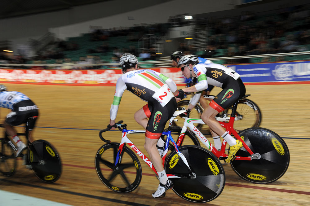 Jon Mould and George Atkins, British Madison National Championships 2013