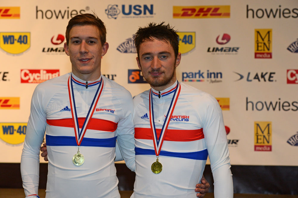 Jon Mould and George Atkins, British Madison National Championships 2013