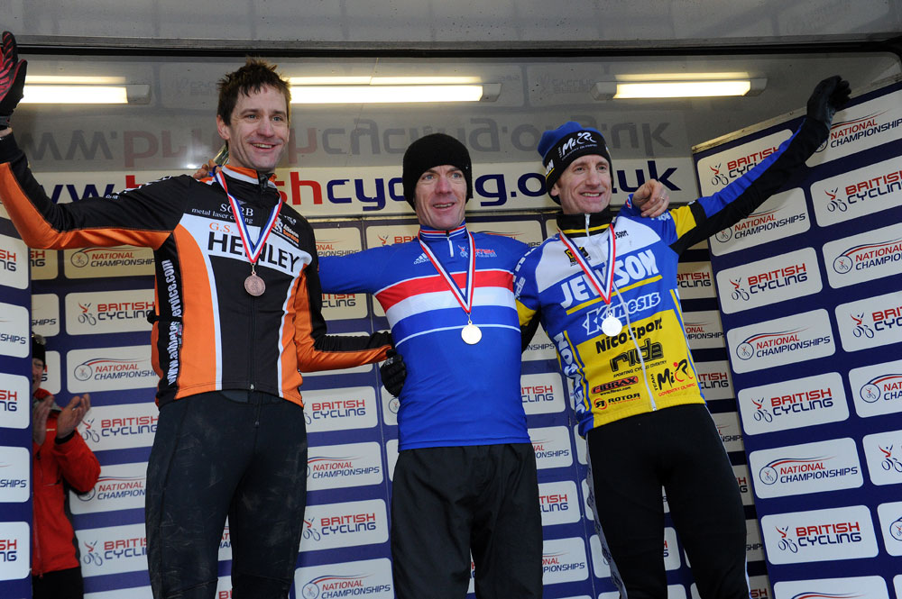 Vets podium, British cyclo-cross National Champs 2013