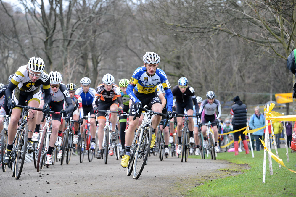 Vets start, British cyclo-cross National Champs 2013