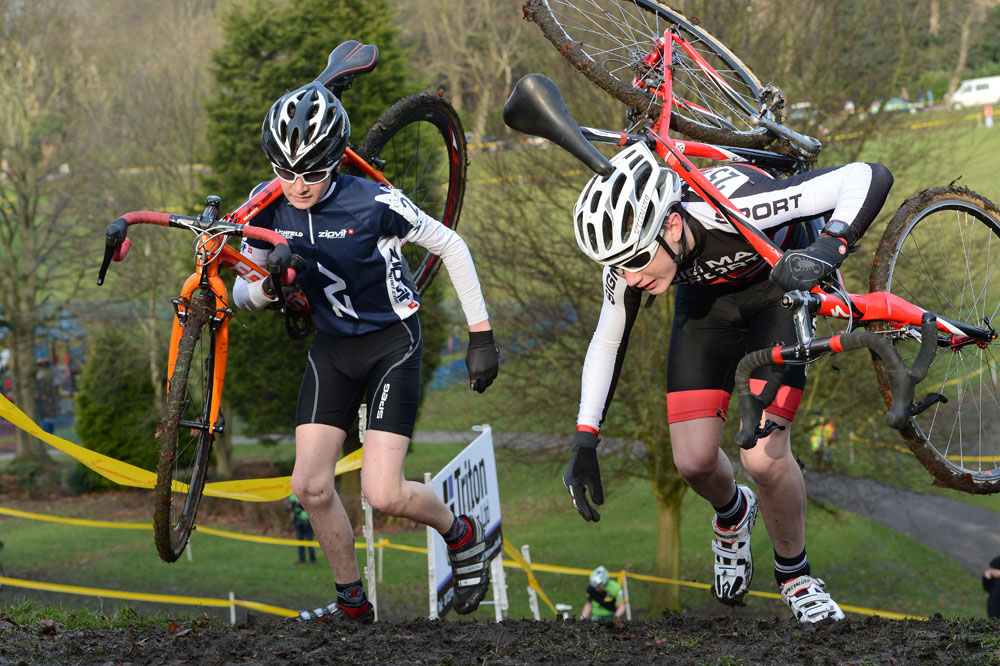Yates and Anderson, British cyclo-cross National Champs 2013