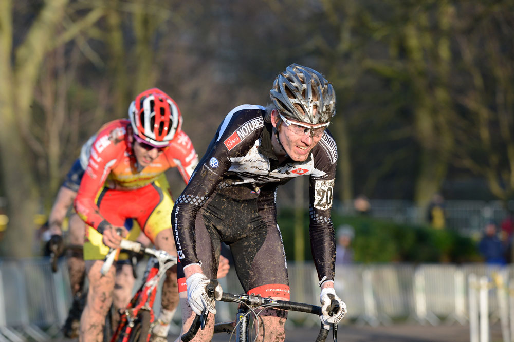 Ferguson, James and Sumner, British cyclo-cross national championships 2013