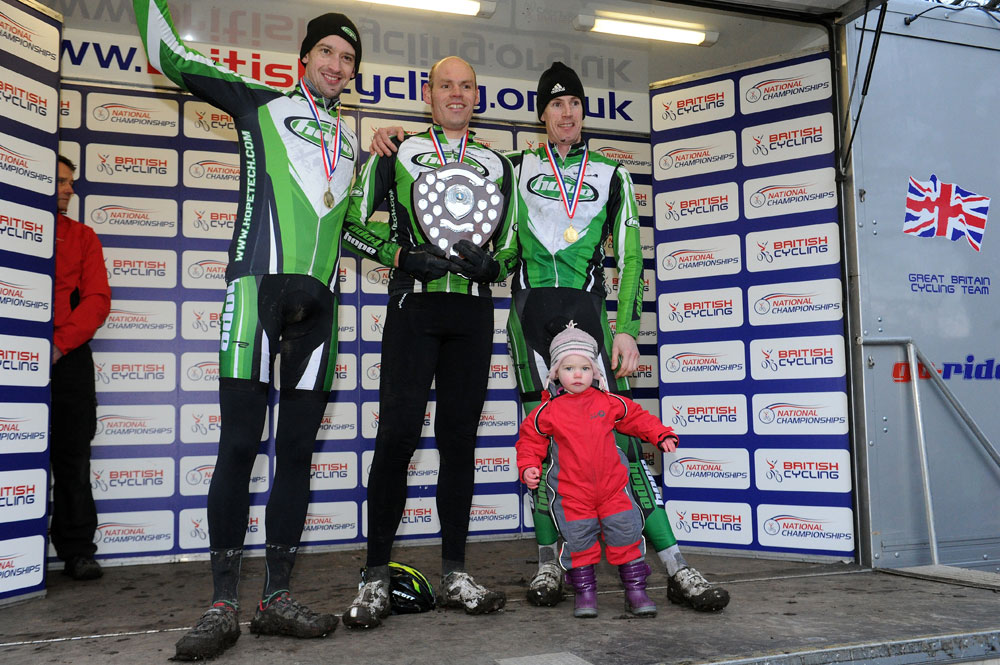 Hope, team winners, British cyclo-cross National Championships 2013, day two
