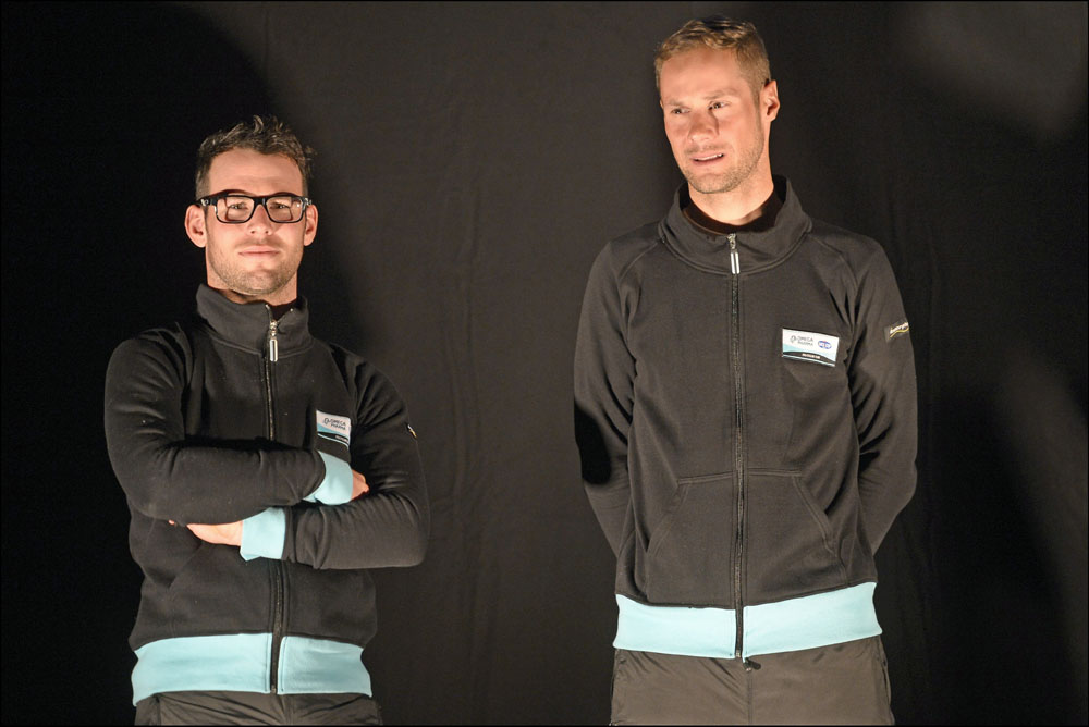 Mark Cavendish and Tom Boonen, Omega Pharma-QuickStep team presentation 2013 Mark Cavendish and Tom Boonen, Omega Pharma-QuickStep team presentation 2013