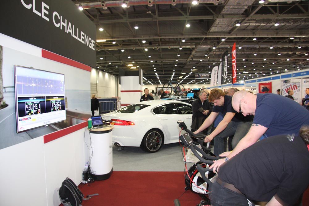 Jaguar stand, London Bike Show 2013