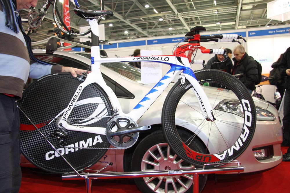 Pinarello Graal TT bike in British colours, London Bike Show 2013