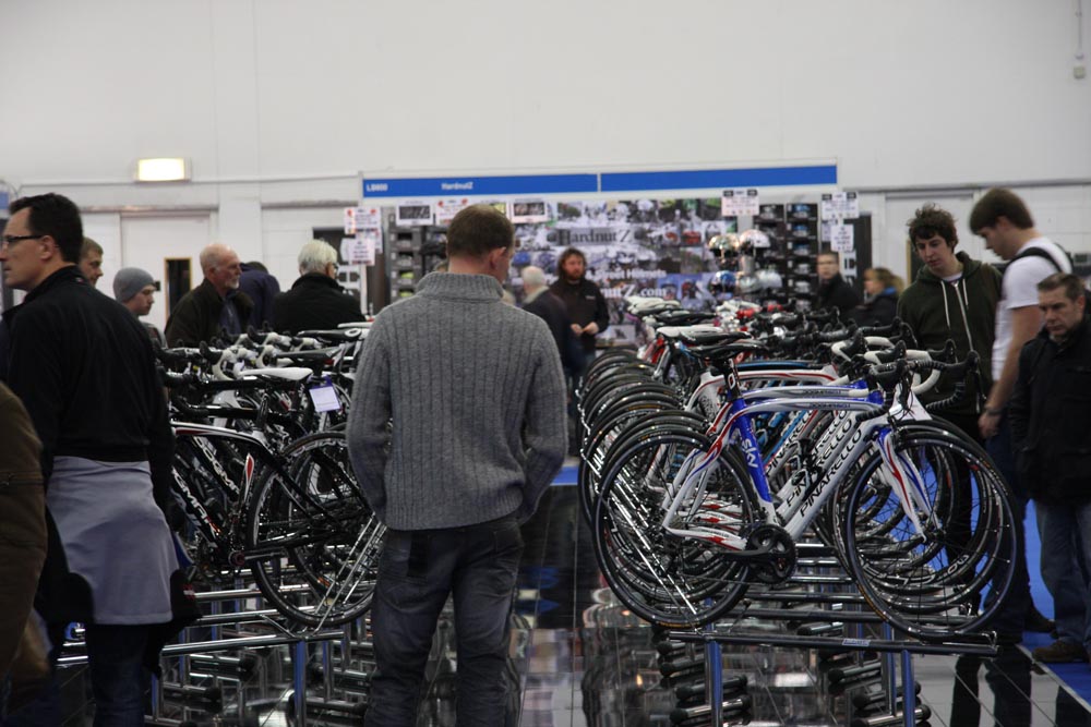 A fleet of Pinarellos, London Bike Show 2013