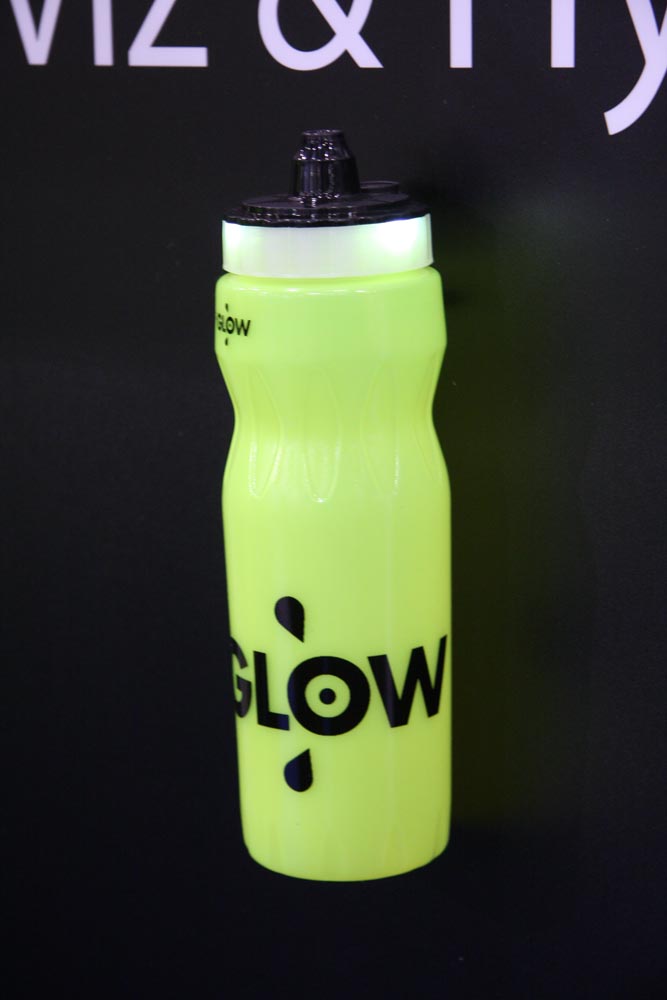 Glow illuminated bottle, London Bike Show 2013