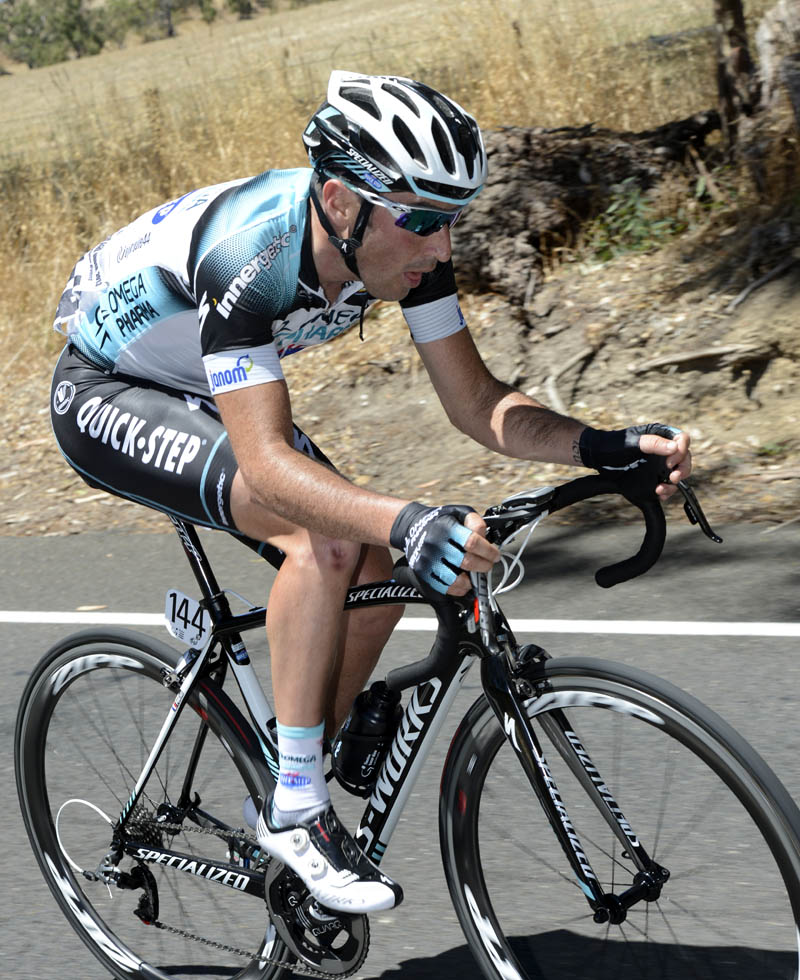 Jerome Pineau escape, Tour Down Under 2013, stage one