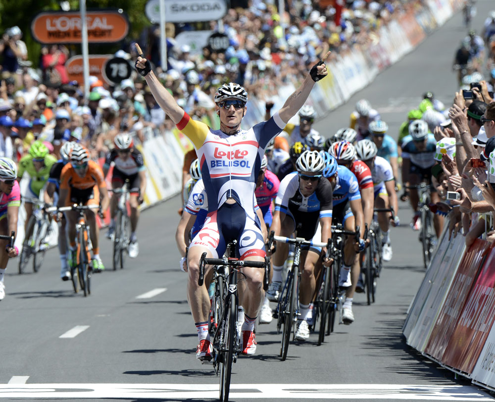 Andre Greipel wins, Tour Down Under 2013, stage one