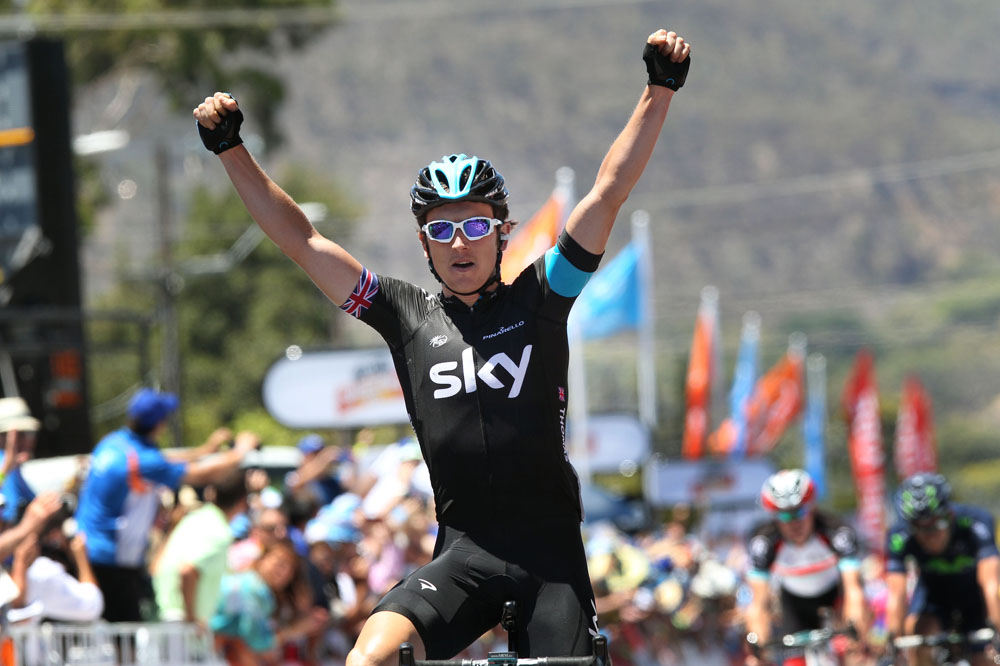 Geraint Thomas wins stage, Tour Down Under 2013, stage two