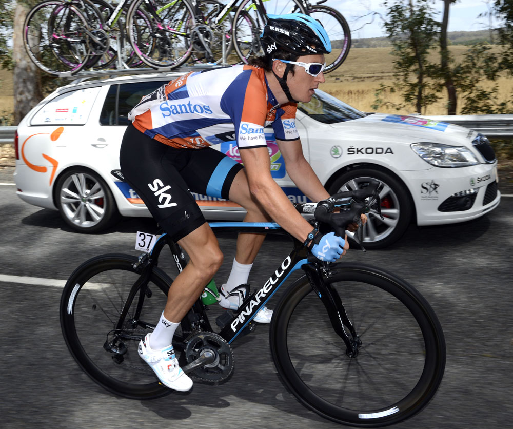 Geraint Thomas in lead, Tour Down Under 2013, stage four