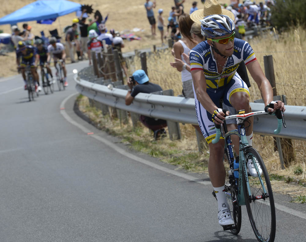 Tomasz Marczynski attacks, Tour Down Under 2013, stage five