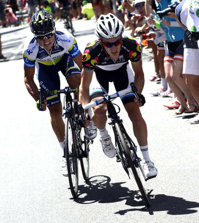 Tom Slagter and Simon Gerrans, Tour Down Under 2013, stage five