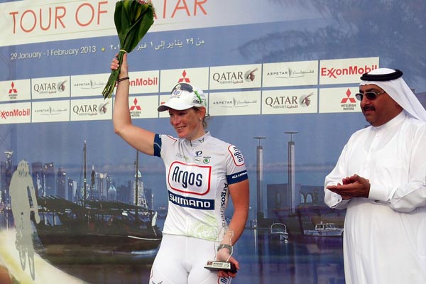 Kirsten Wild wins stage two of 2013 Ladies Tour of Qatar Kirsten Wild wins stage two of 2013 Ladies Tour of Qatar