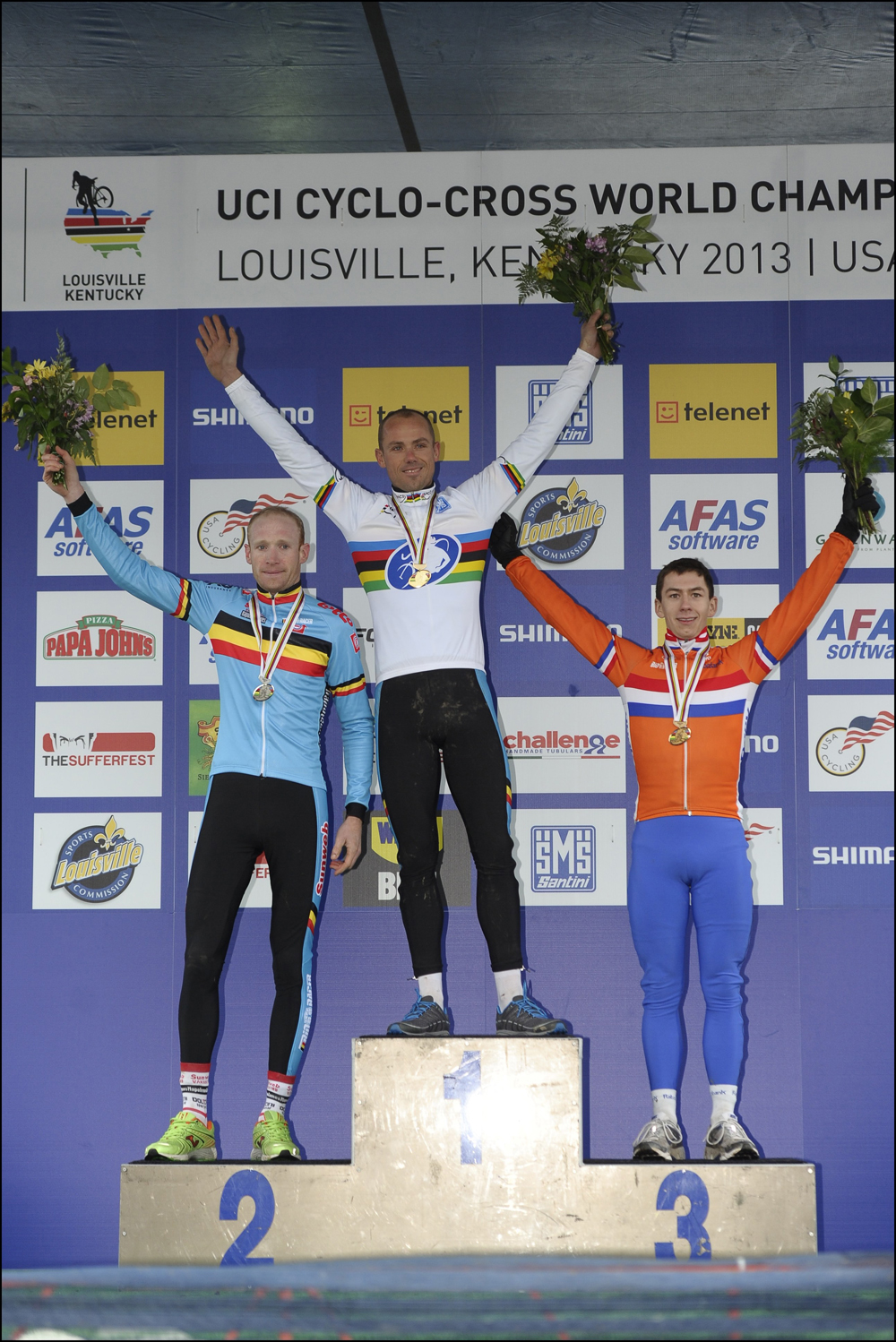 Men's podium, Cyclo-cross World Championships 2013