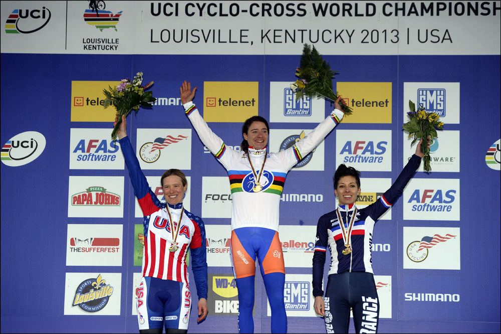 Elite women podium, Cyclo-cross World Championships 2013