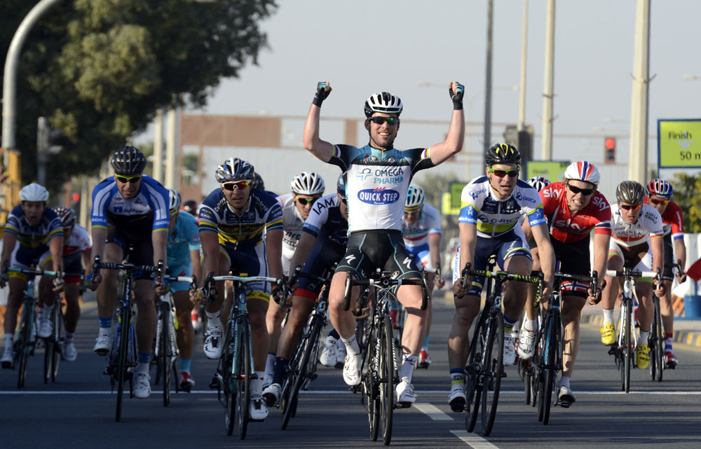 Mark Cavendish wins, Tour of Qatar 2013, stage three
