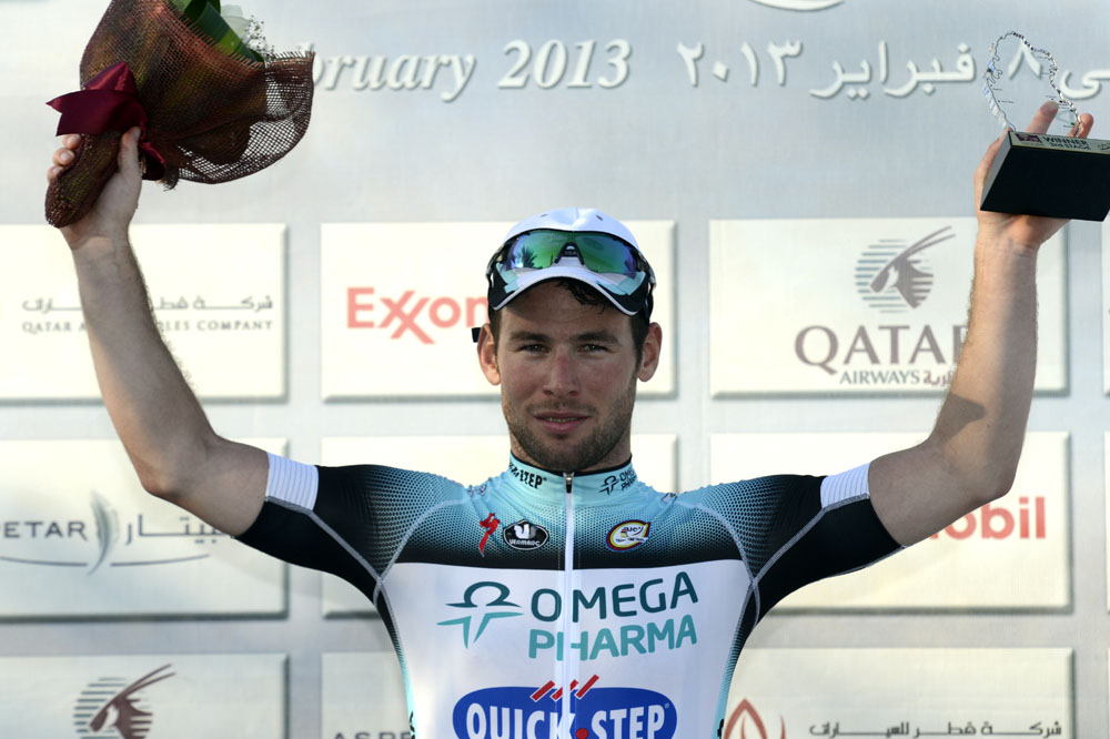 Mark Cavendish wins, Tour of Qatar 2013, stage three