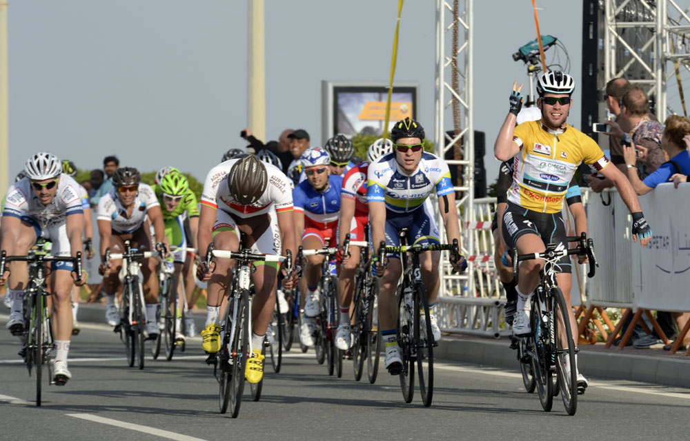 Mark Cavendish wins, Tour of Qatar 2013, stage five