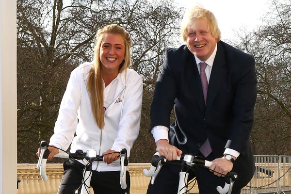 Mayor of London Boris Johnson and Laura Trott launch Prudential RideLondon Mayor of London Boris Johnson and Laura Trott launch Prudential RideLondon
